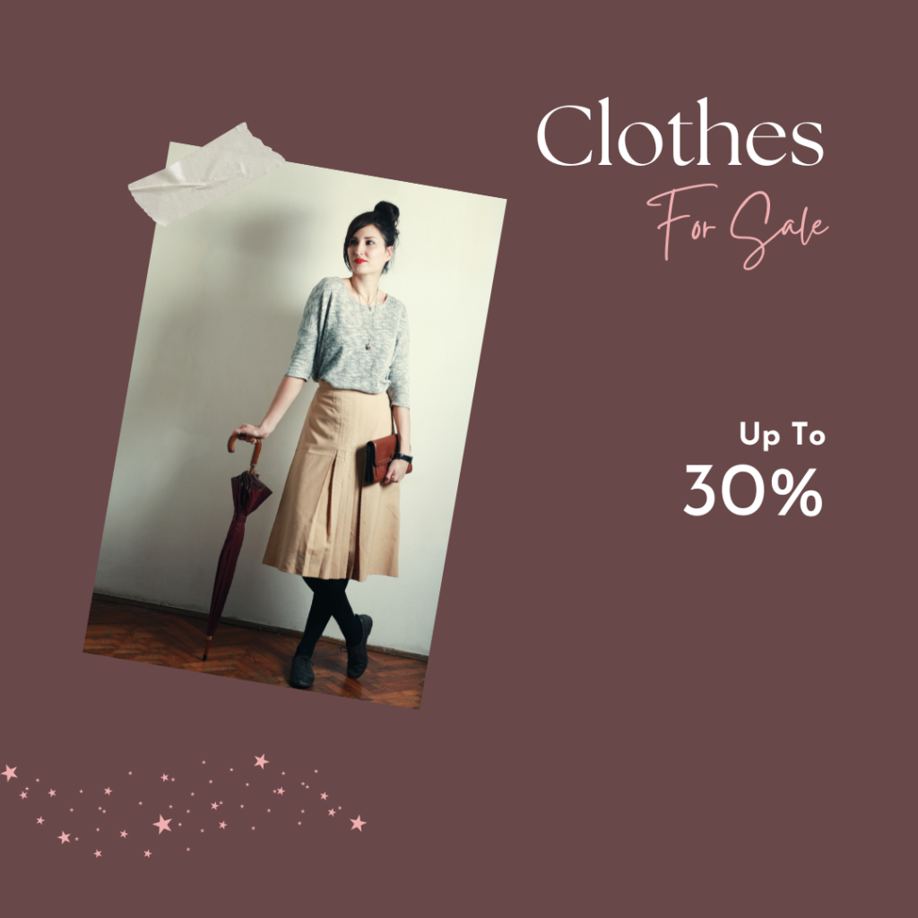 Purple Minimalist Clothes Fashion Sale Instagram Post